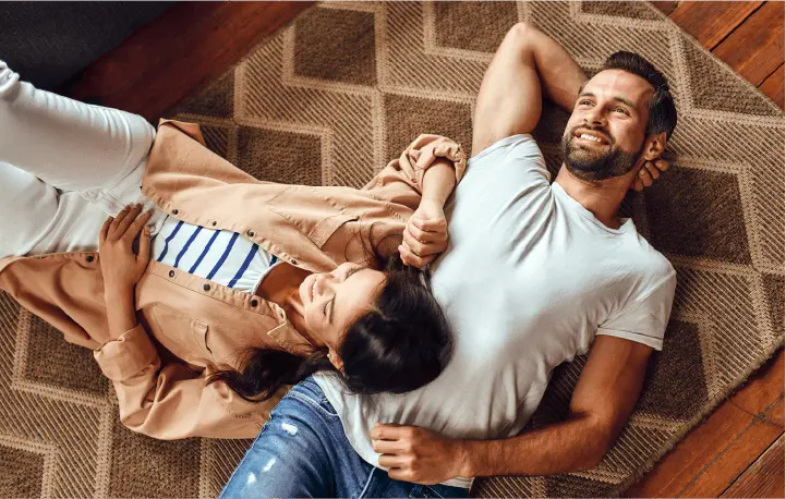 Family relaxing in their home covered by HO3 standard homeowners insurance in Katy, TX