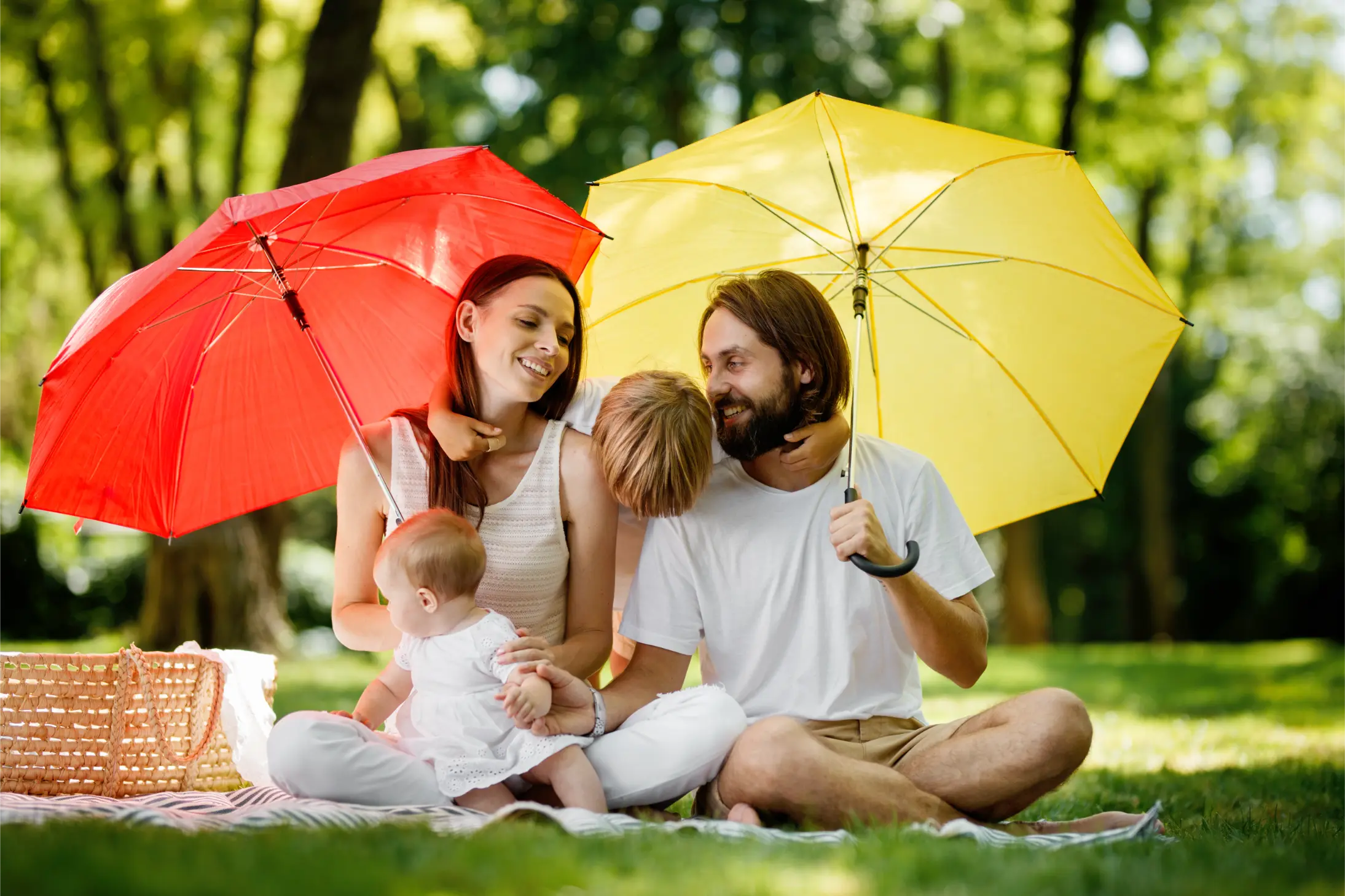 Family reviewing their life insurance options in Katy, TX